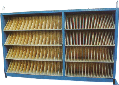 Bookcase-style Spacer Storage Cabinet from Coil Processing Equipment Consultants