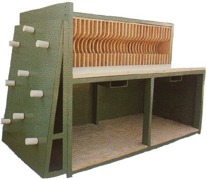 Knife Storage Cabinet with Spacer Storage and Work Table from Coil Processing Equipment Consultants