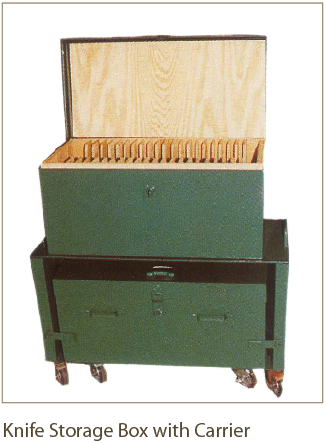 Knife Storage Box with Carrier from Coil Processing Equipment Consultants