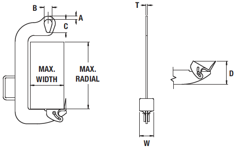 Dixon Coil Hook with Pivoting Wedge