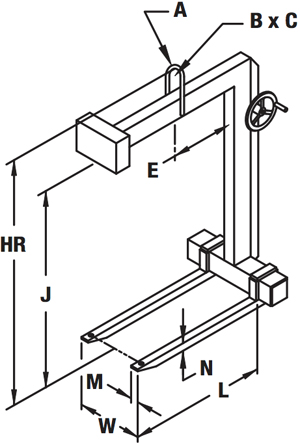 Hand Wheel Adjustable Forks